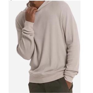 Vuori | Vuori Lightweight Men’s Waffle Knit Modal Dark Salt Tan Hoodie Sz XL New